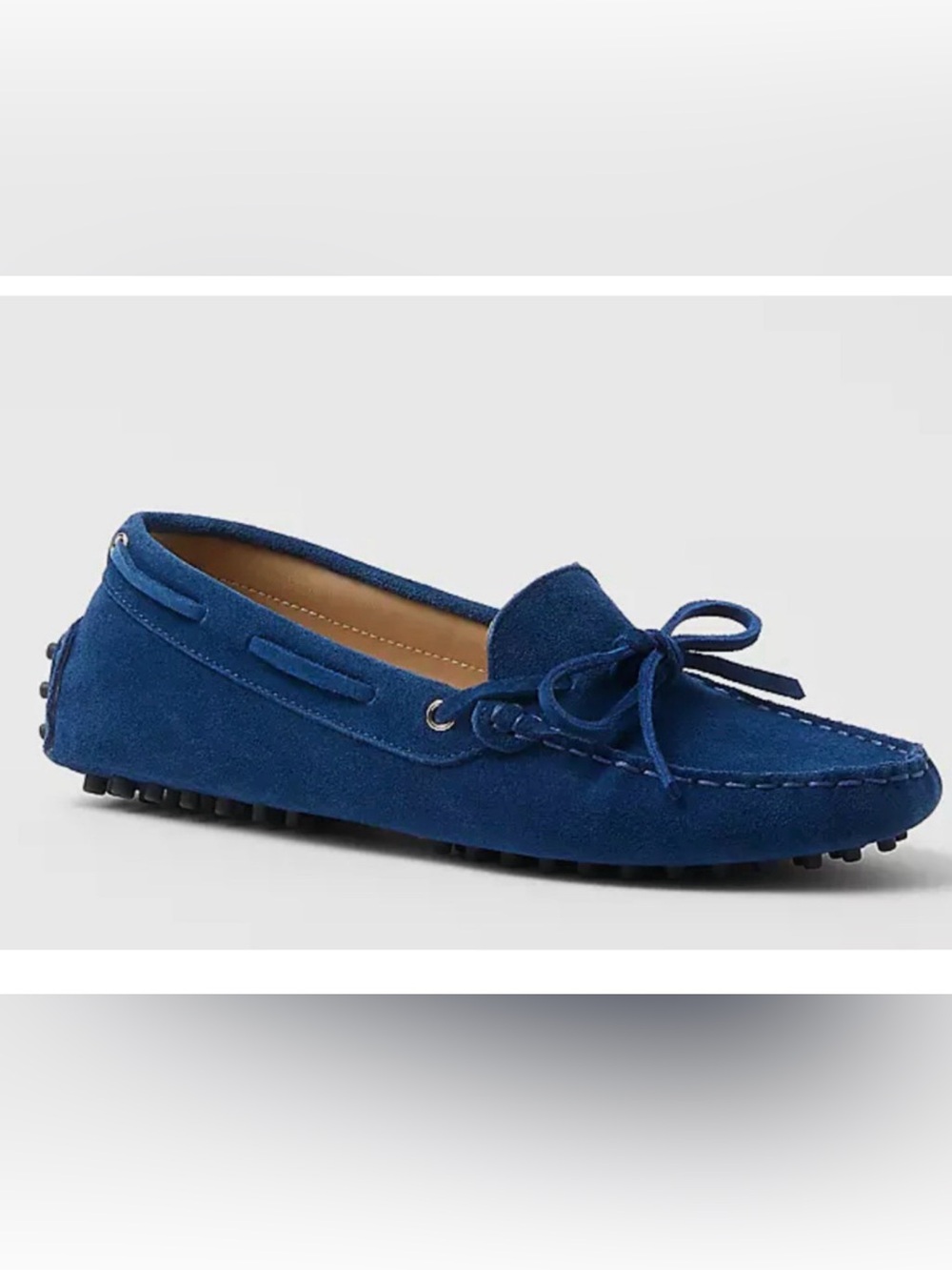 NEW ANN TAYLOR AT WEEKEND NAVY BLUE SUEDE DRIVING MOCCASINS FLATS SHOES SZ 7